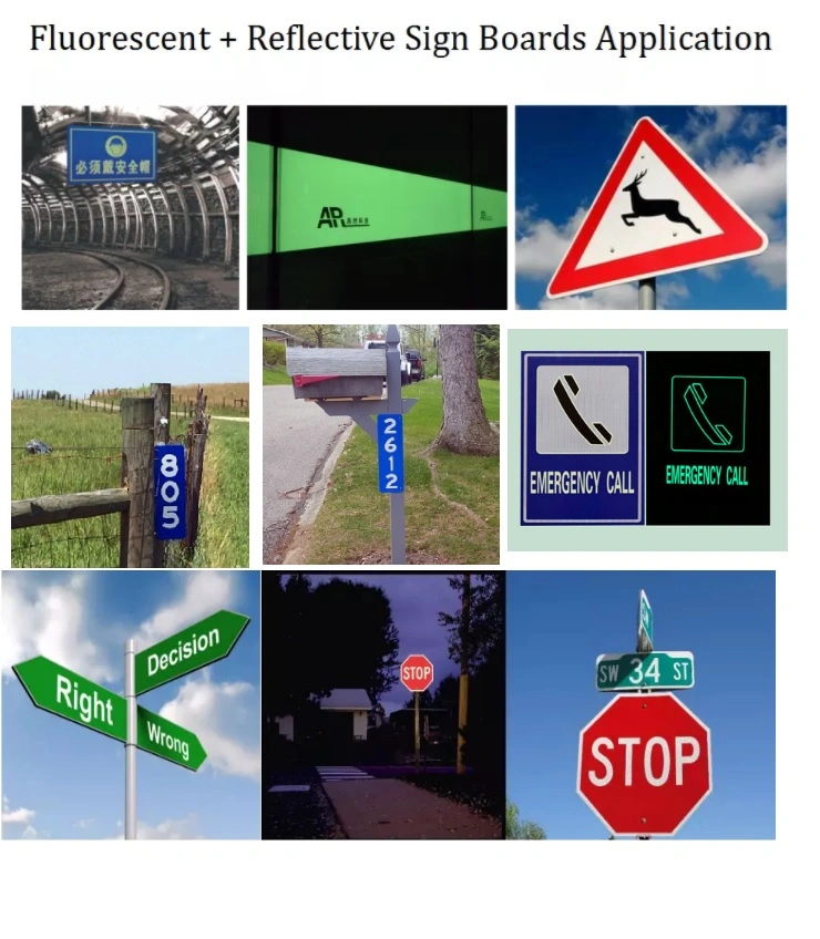 Custom Wholesale Fluorescent and Reflective Traffic Road Street Sign