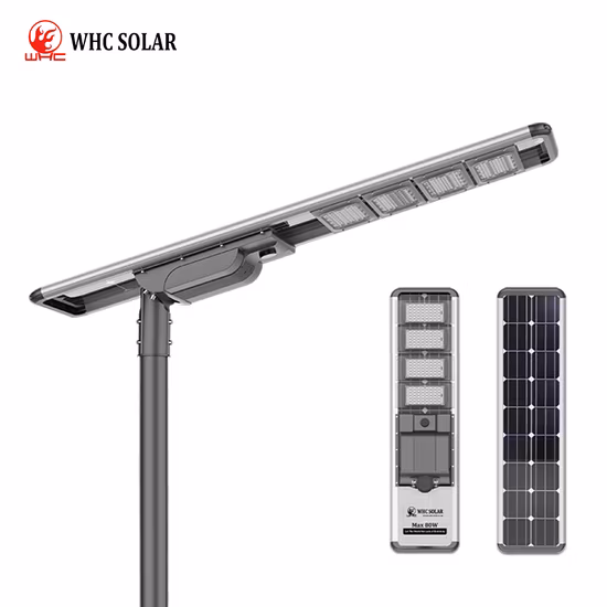 OEM-Aluminium-All-in-One-Solar-Straßenlaterne 30 W 40 W 50 W 60 W 80 W 100 W Integrierte öffentliche LED-Straßenlaterne Gartenleuchte mit Bewegungssensor Rabatt für Straßenbeleuchtung