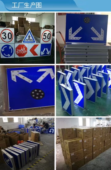 Solar Traffic Road Street Route Indicator Guideboard Cross Light Direction Sign